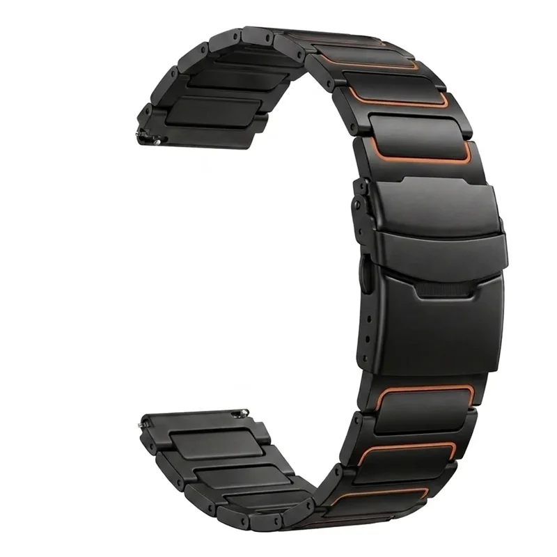 Huawei Watch GT 7 Pro Turtle Titanarmband (Schwarz/Orange)