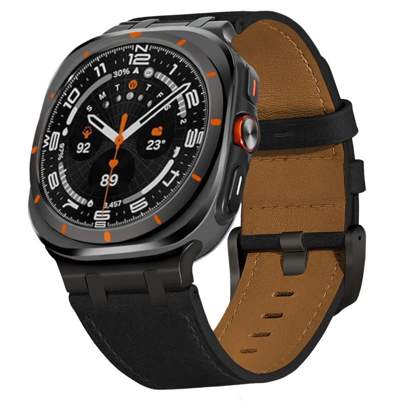 Absolut Elegant Samsung Galaxy Watch Ultra 47mm Echtes Leder Armband
