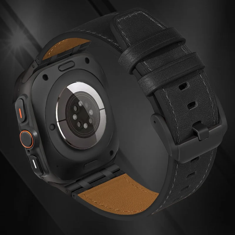 Absolut Elegant Samsung Galaxy Watch Ultra 47mm Echtes Leder Armband