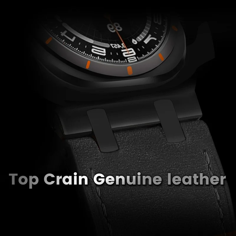 Absolut Elegant Samsung Galaxy Watch Ultra 47mm Echtes Leder Armband