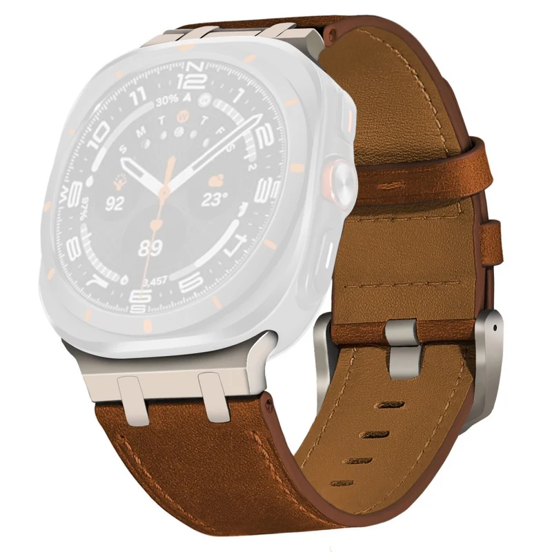 Absolut Elegant Samsung Galaxy Watch Ultra 47mm Echtes Leder Armband