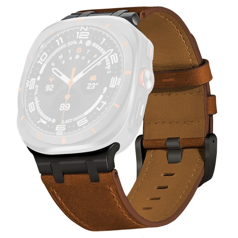 Absolut Elegant Samsung Galaxy Watch Ultra 47mm Echtes Leder Armband
