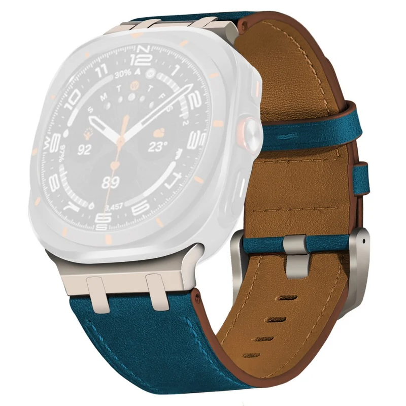 Absolut Elegant Samsung Galaxy Watch Ultra 47mm Echtes Leder Armband