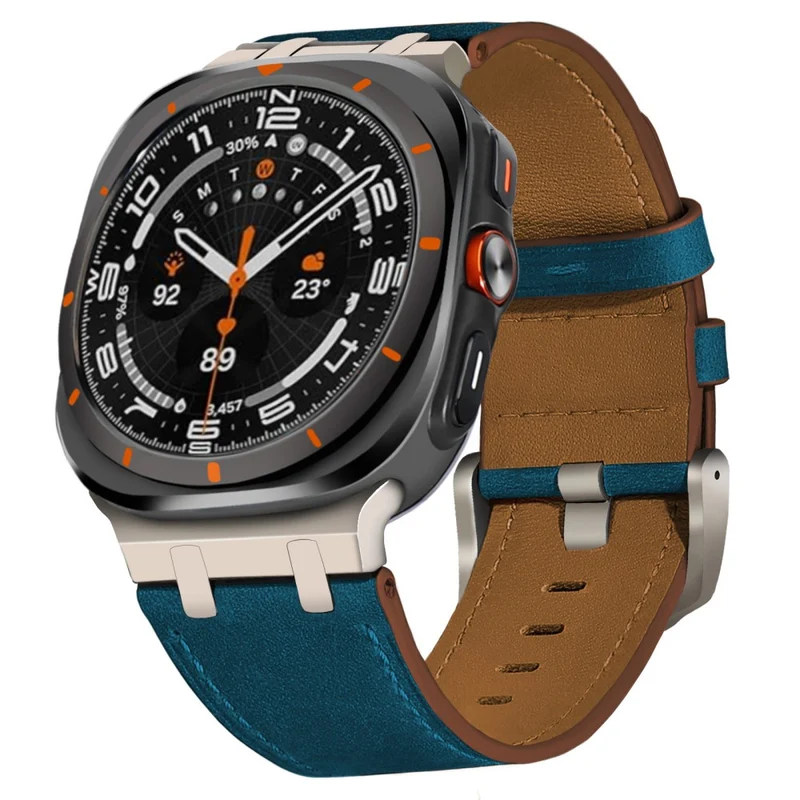 Absolut Elegant Samsung Galaxy Watch Ultra 47mm Echtes Leder Armband
