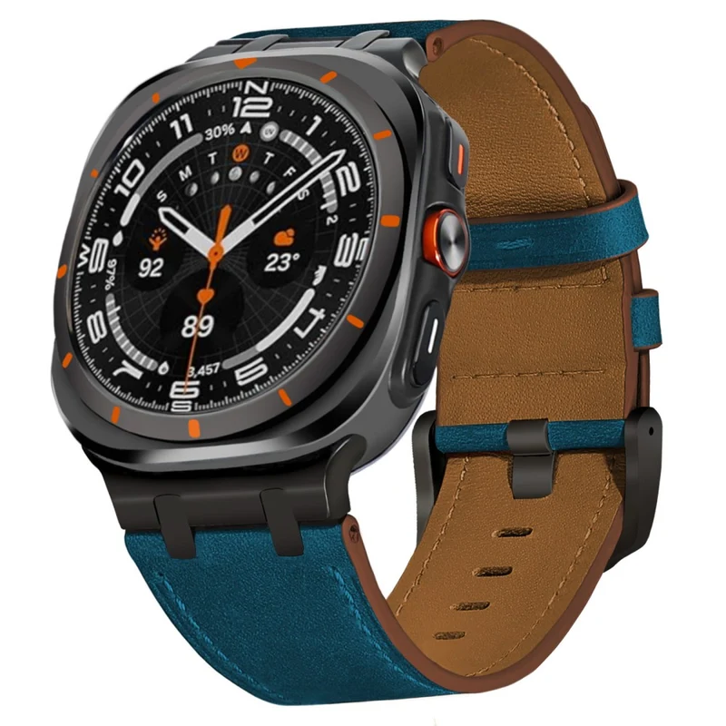 Absolut Elegant Samsung Galaxy Watch Ultra 47mm Echtes Leder Armband