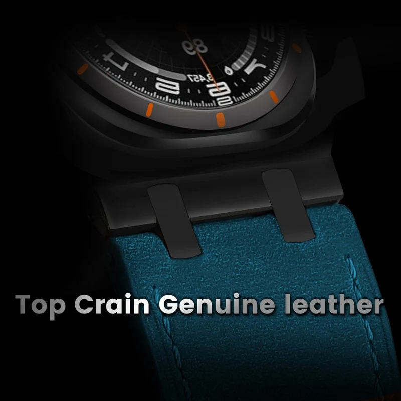 Absolut Elegant Samsung Galaxy Watch Ultra 47mm Echtes Leder Armband