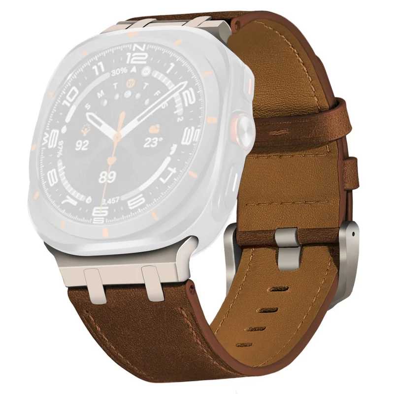 Absolut Elegant Samsung Galaxy Watch Ultra 47mm Echtes Leder Armband