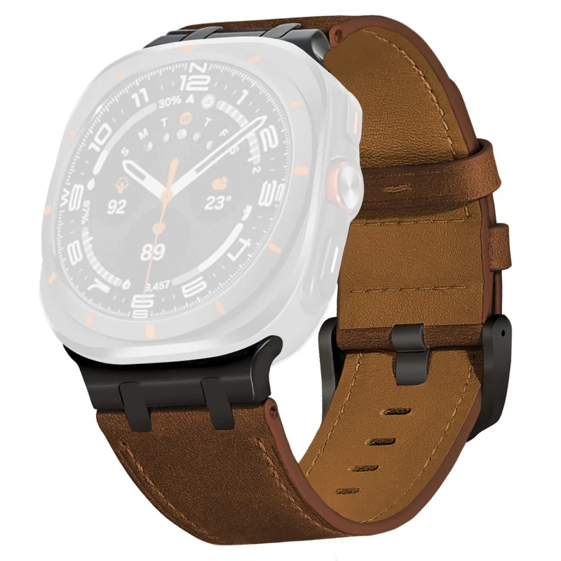 Absolut Elegant Samsung Galaxy Watch Ultra 47mm Echtes Leder Armband