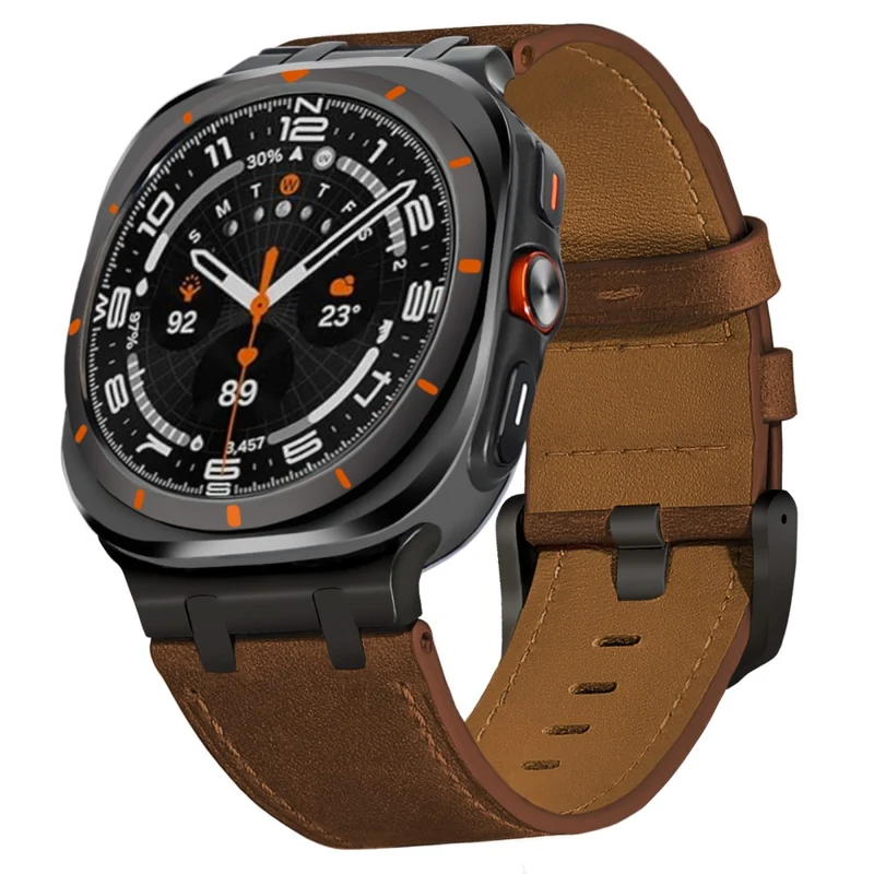 Absolut Elegant Samsung Galaxy Watch Ultra 47mm Echtes Leder Armband