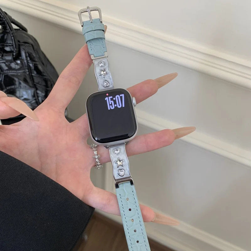 Mega Bequem Apple Smartwatch Echtes Leder Universell Armband
