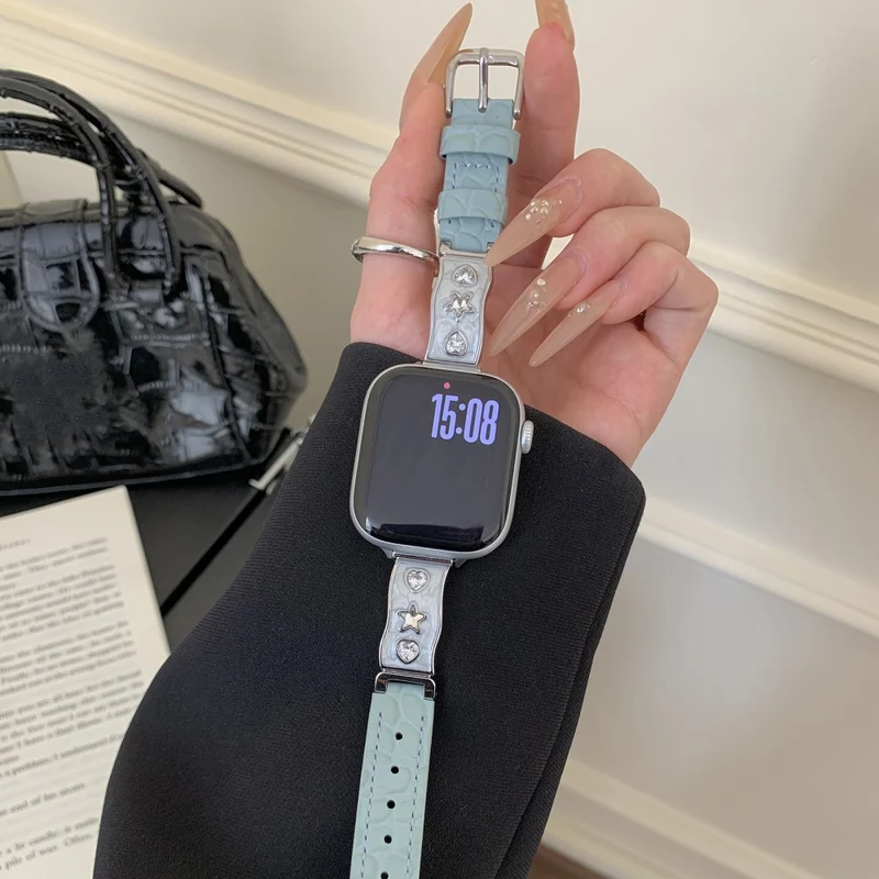 Mega Bequem Apple Smartwatch Echtes Leder Universell Armband