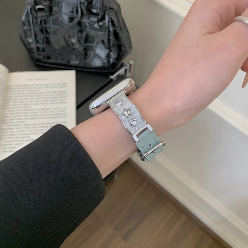 Mega Bequem Apple Smartwatch Echtes Leder Universell Armband