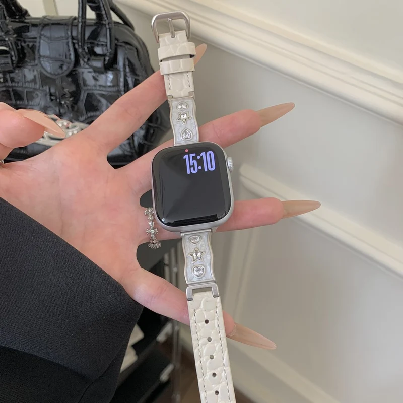 Mega Bequem Apple Smartwatch Echtes Leder Universell Armband