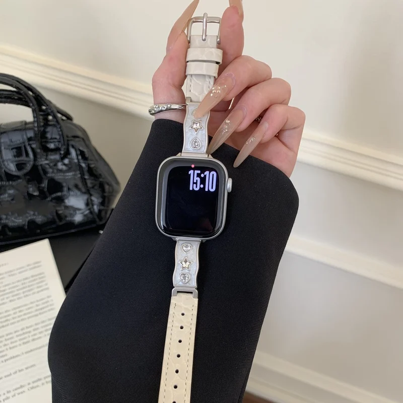 Mega Bequem Apple Smartwatch Echtes Leder Universell Armband