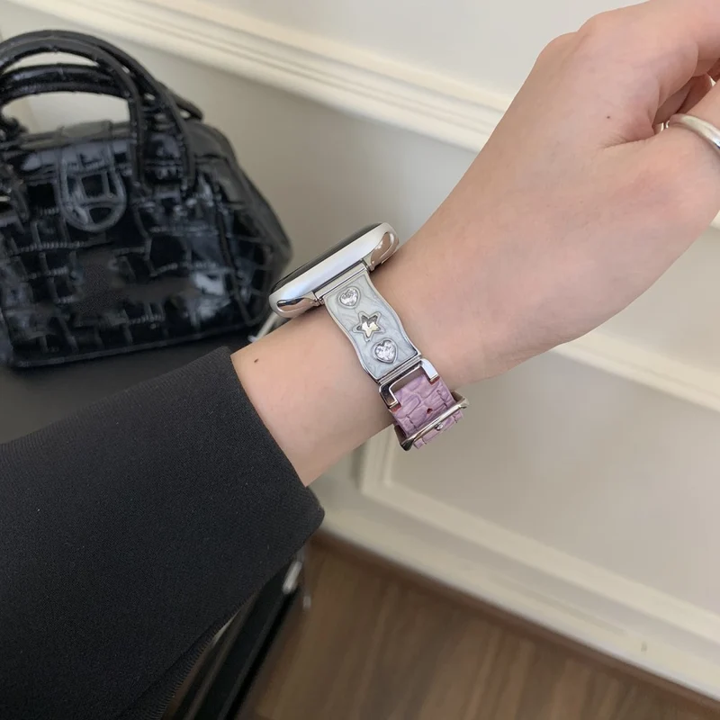 Mega Bequem Apple Smartwatch Echtes Leder Universell Armband