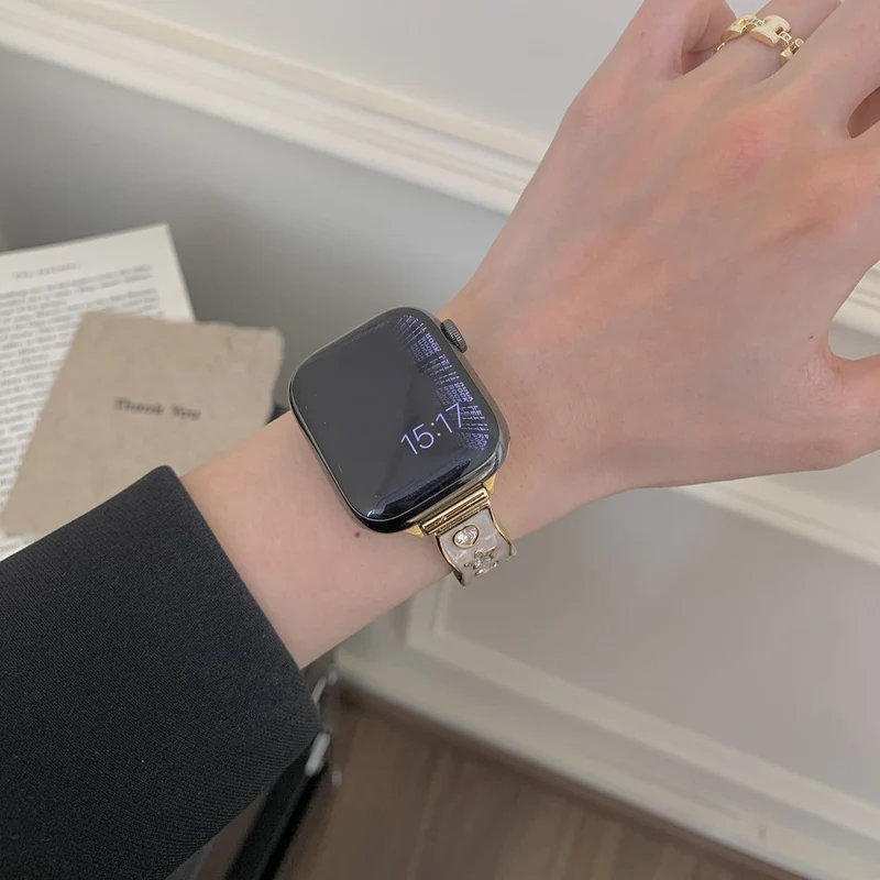 Mega Bequem Apple Smartwatch Echtes Leder Universell Armband