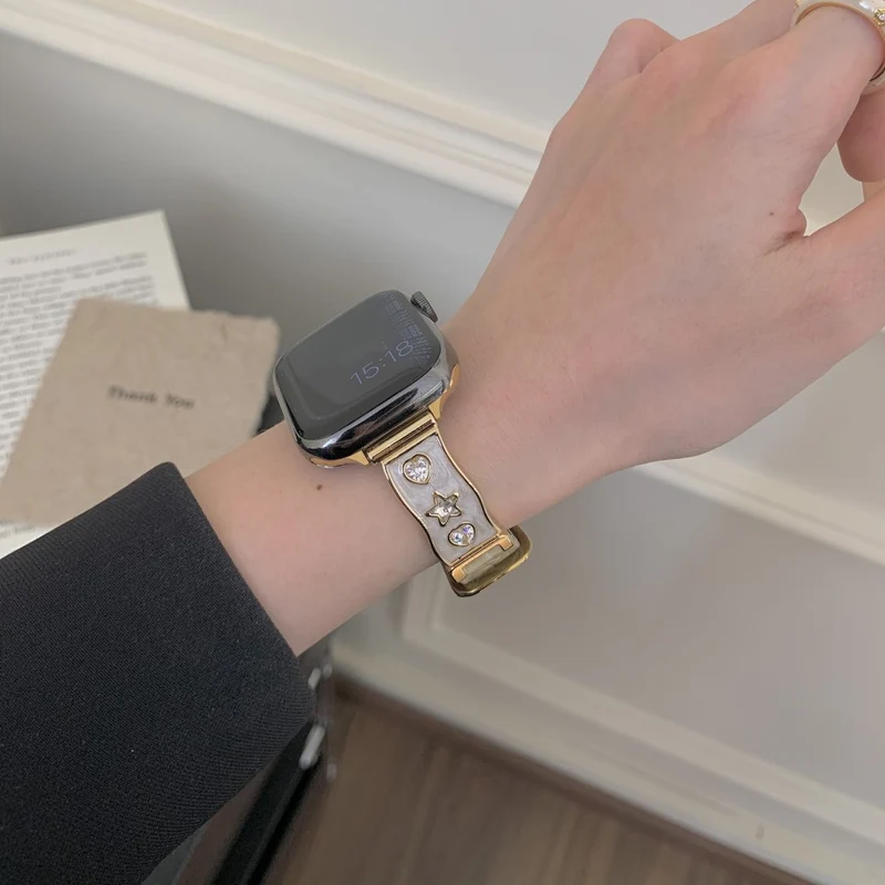 Mega Bequem Apple Smartwatch Echtes Leder Universell Armband