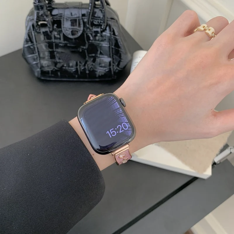 Mega Bequem Apple Smartwatch Echtes Leder Universell Armband