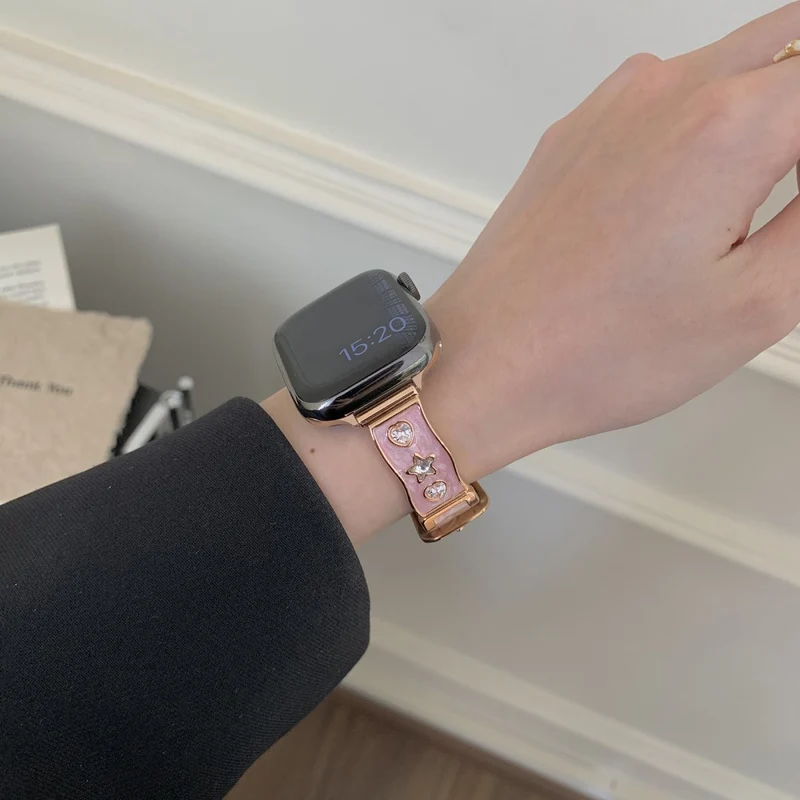 Mega Bequem Apple Smartwatch Echtes Leder Universell Armband