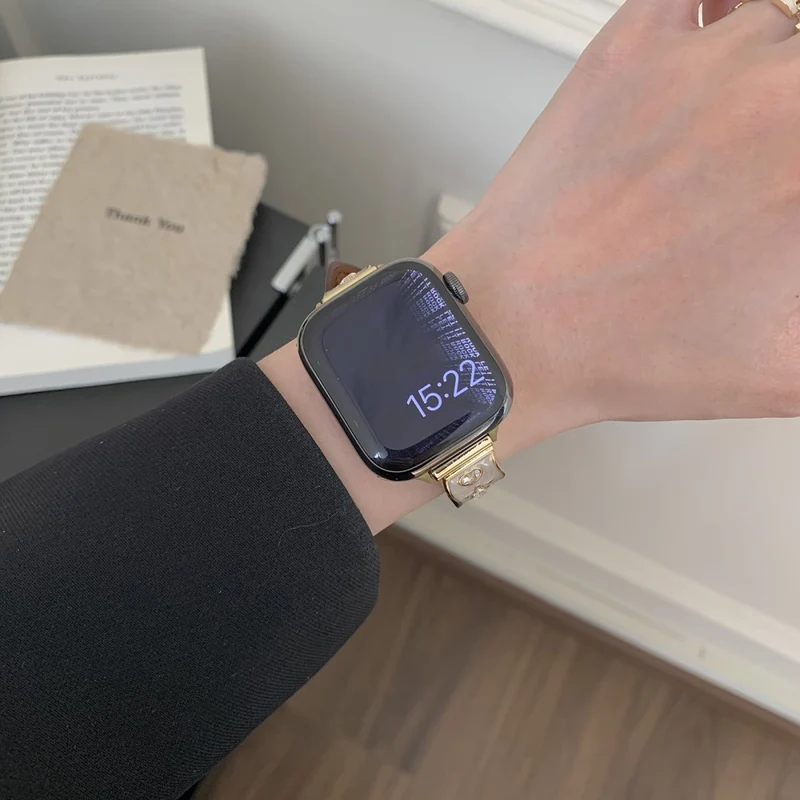 Mega Bequem Apple Smartwatch Echtes Leder Universell Armband