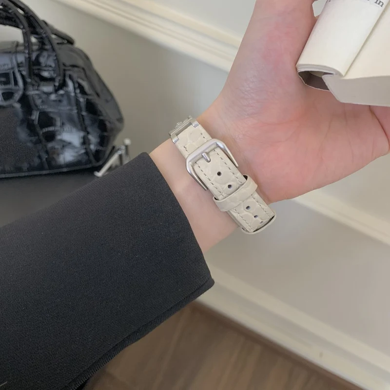 Mega Süß Apple Smartwatch Echtes Leder Universell Armband