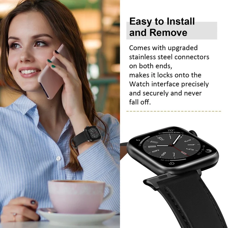 Super Stylisch Apple Smartwatch Echtes Leder Universell Armband