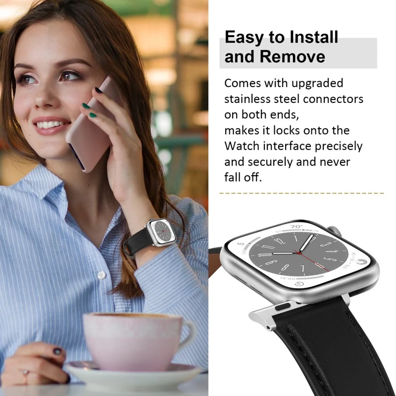 Super Stylisch Apple Smartwatch Echtes Leder Universell Armband