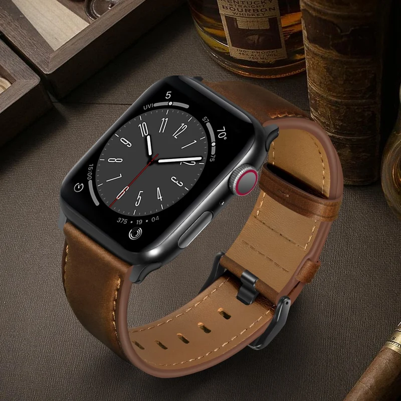 Super Stylisch Apple Smartwatch Echtes Leder Universell Armband