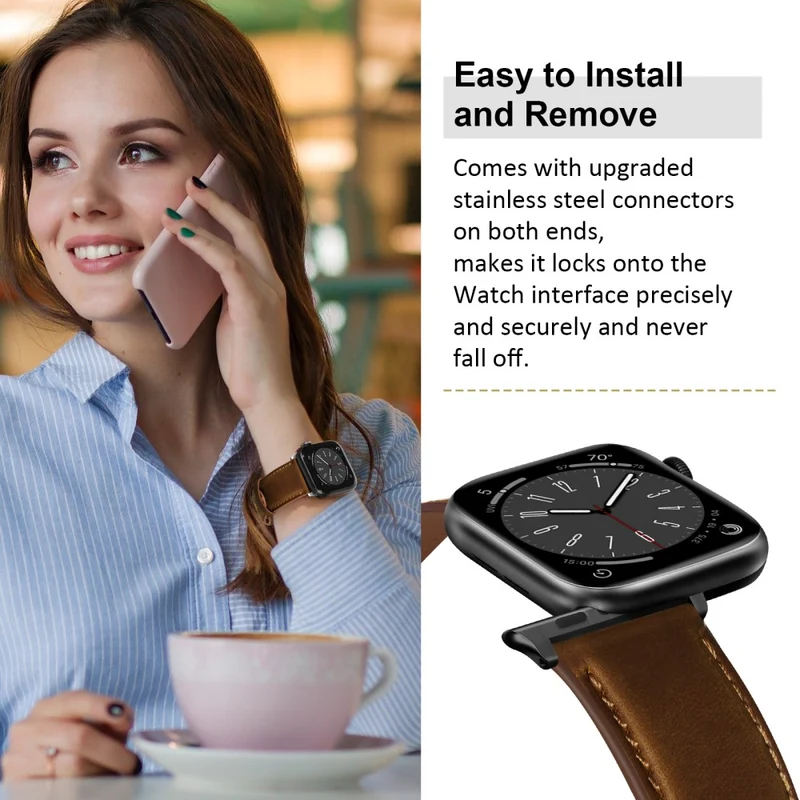 Super Stylisch Apple Smartwatch Echtes Leder Universell Armband