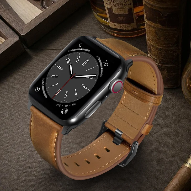 Super Stylisch Apple Smartwatch Echtes Leder Universell Armband