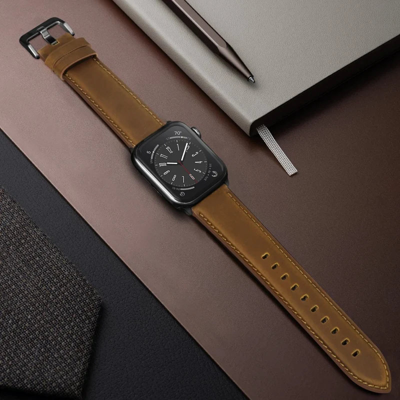 Super Stylisch Apple Smartwatch Echtes Leder Universell Armband