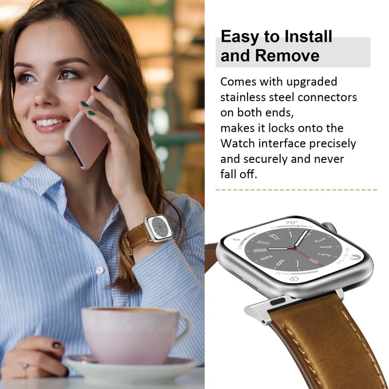 Super Stylisch Apple Smartwatch Echtes Leder Universell Armband