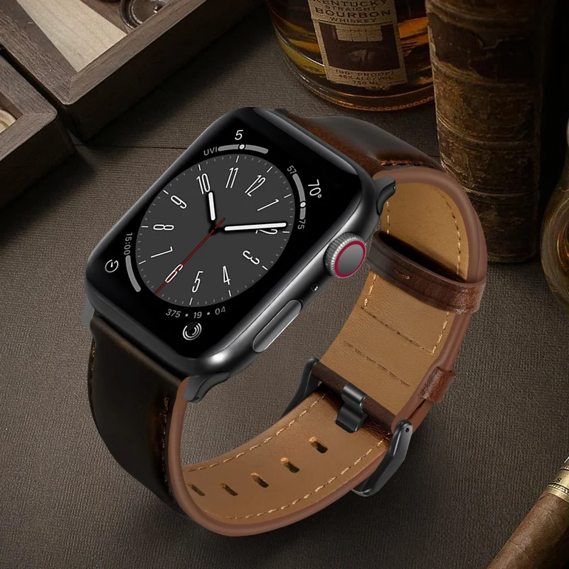 Super Stylisch Apple Smartwatch Echtes Leder Universell Armband