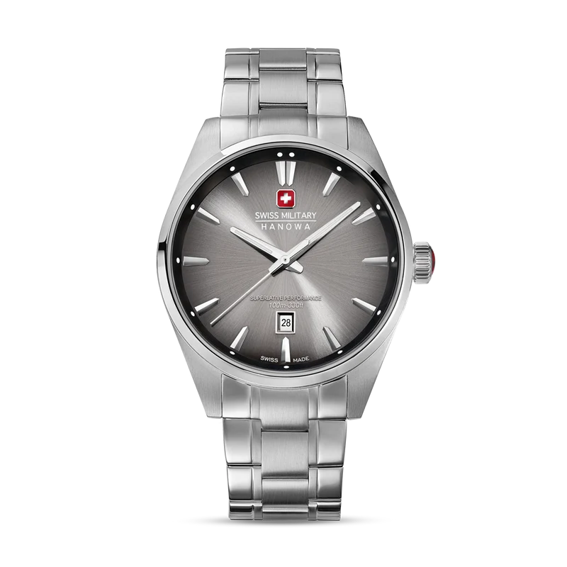 Swiss Military Hanowa Thunder SMWGH0007901 Herrenuhr Grau-Schwarz • Saphirglas • 10 ATM Wasserdicht