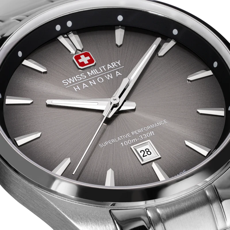 Swiss Military Hanowa Thunder SMWGH0007901 Herrenuhr Grau-Schwarz • Saphirglas • 10 ATM Wasserdicht