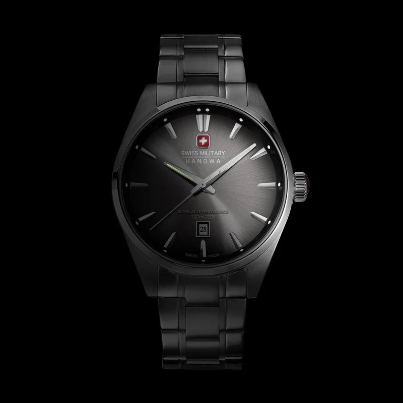 Swiss Military Hanowa Thunder SMWGH0007901 Herrenuhr Grau-Schwarz • Saphirglas • 10 ATM Wasserdicht