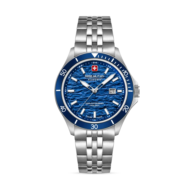 Swiss Military Hanowa Flagship Elements SMWGH0006701 Herren Armbanduhr Blau • Saphirglas • 10 ATM Wasserdicht