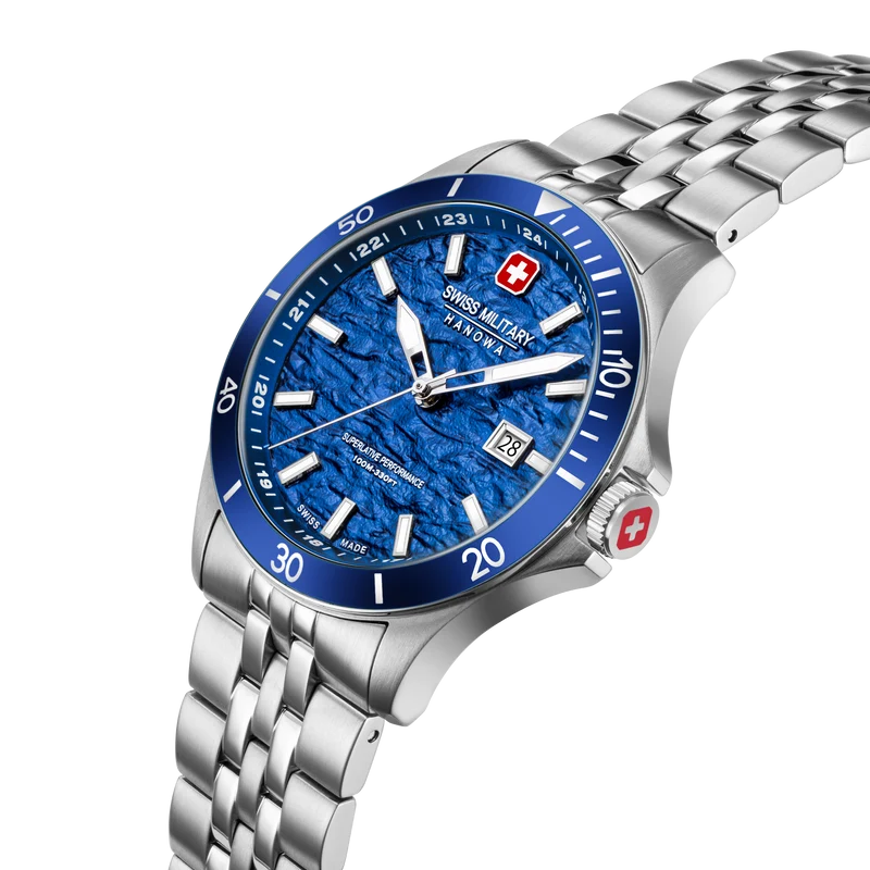 Swiss Military Hanowa Flagship Elements SMWGH0006701 Herren Armbanduhr Blau • Saphirglas • 10 ATM Wasserdicht