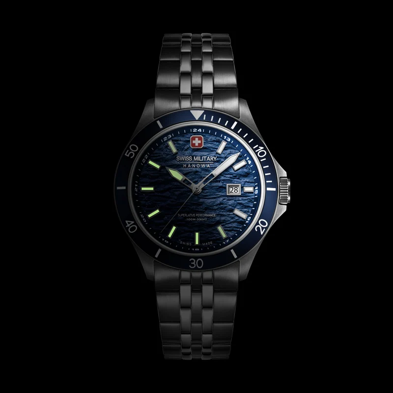 Swiss Military Hanowa Flagship Elements SMWGH0006701 Herren Armbanduhr Blau • Saphirglas • 10 ATM Wasserdicht