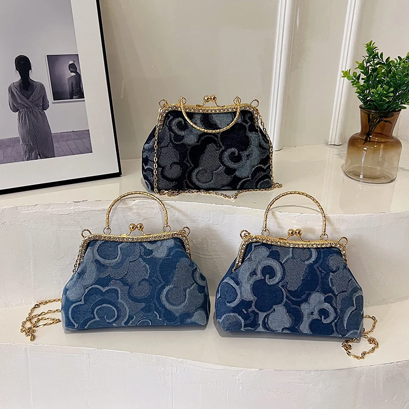Vintage Floral Muster Handtasche