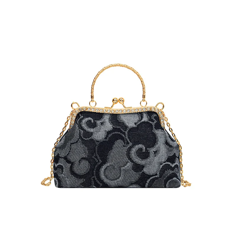 Vintage Floral Muster Handtasche