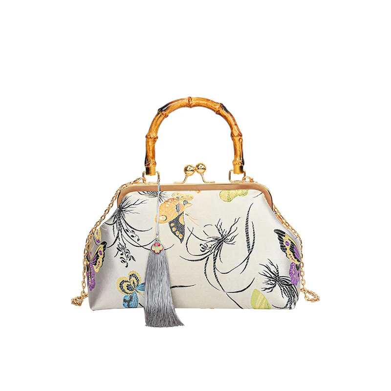 Elegante Blumenmuster Handtasche