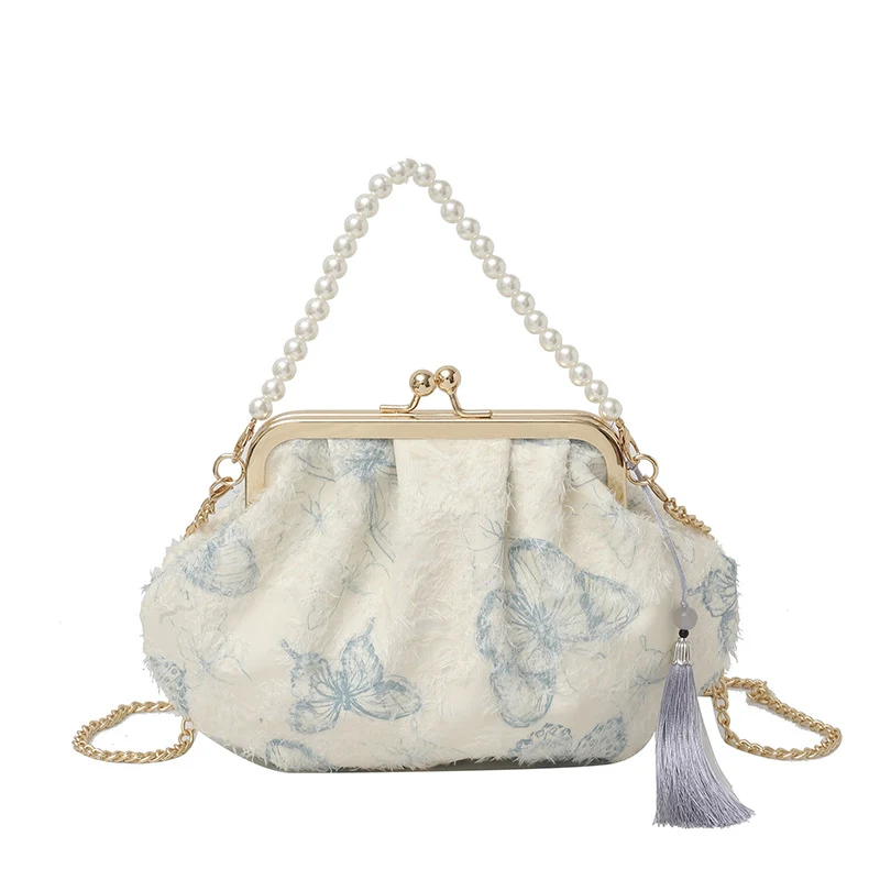Elegante Clutch mit floralem Motiv