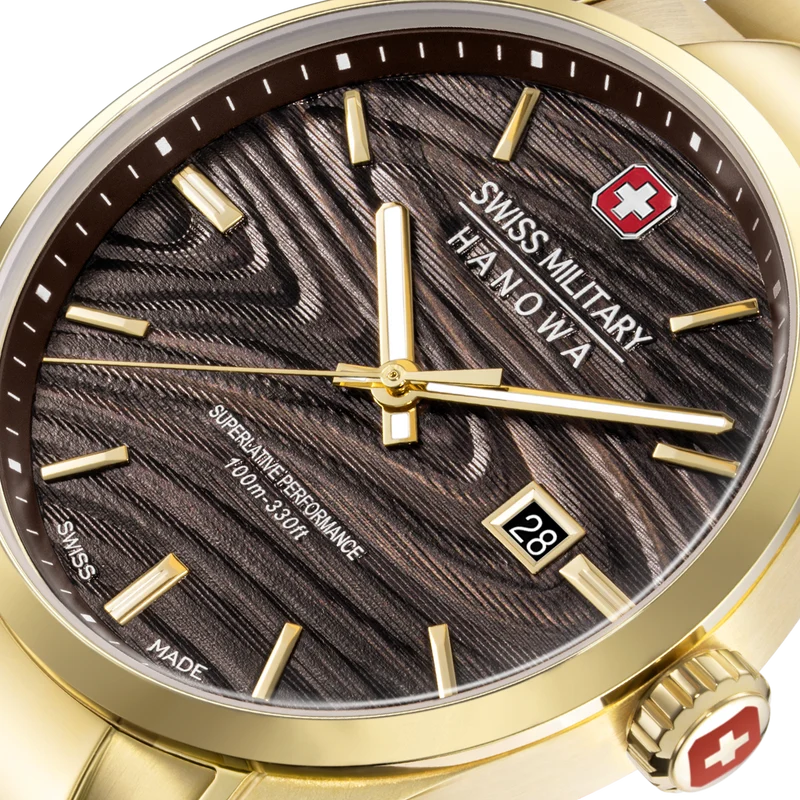 Swiss Military Hanowa Golden Beech SMWGH0006010 Herren • Saphirglas • Swiss Made Quarzwerk