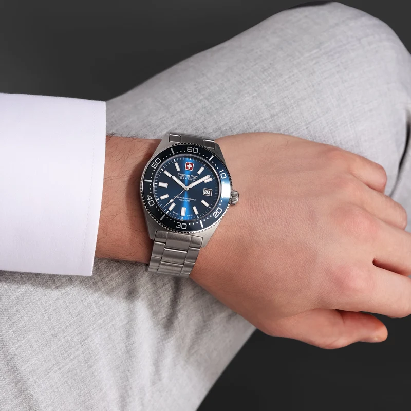 Swiss Military Hanowa Nomad SMWGH0004904 Herrenuhr Blau • Saphirglas mit AR-Beschichtung • 10 ATM Wasserdicht