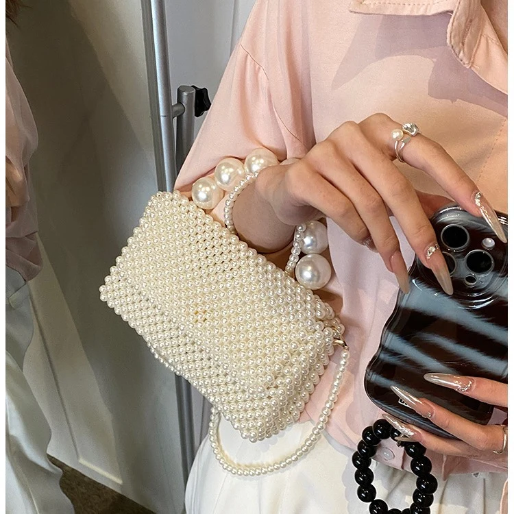 Perlenverzierte Abendhandtasche 1791041746