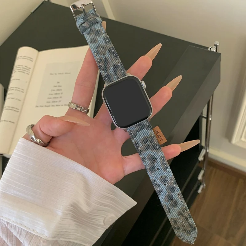 Mega Modisch Apple Smartwatch Echtes Leder Universell Armband