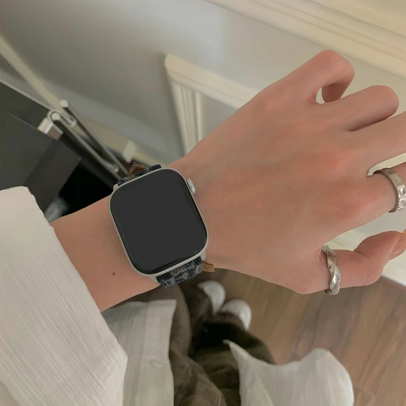 Mega Modisch Apple Smartwatch Echtes Leder Universell Armband