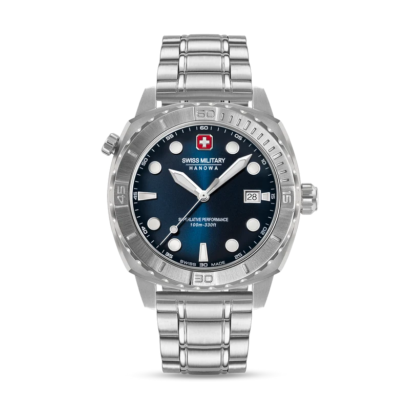 Swiss Military Hanowa Phoenix SMWGH0004001-SET Herrenuhr Blau • Saphirglas • 4-in-1 Set