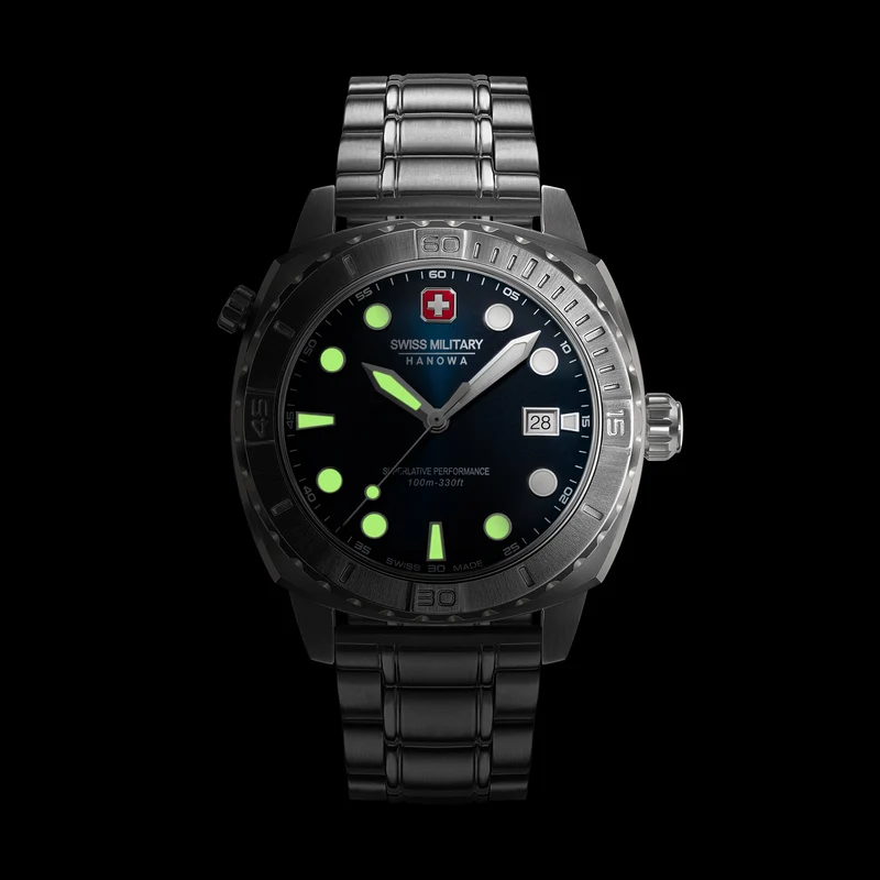 Swiss Military Hanowa Phoenix SMWGH0004001-SET Herrenuhr Blau • Saphirglas • 4-in-1 Set